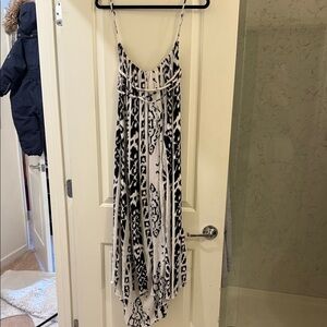 Indah Monochrome Patterned Dress